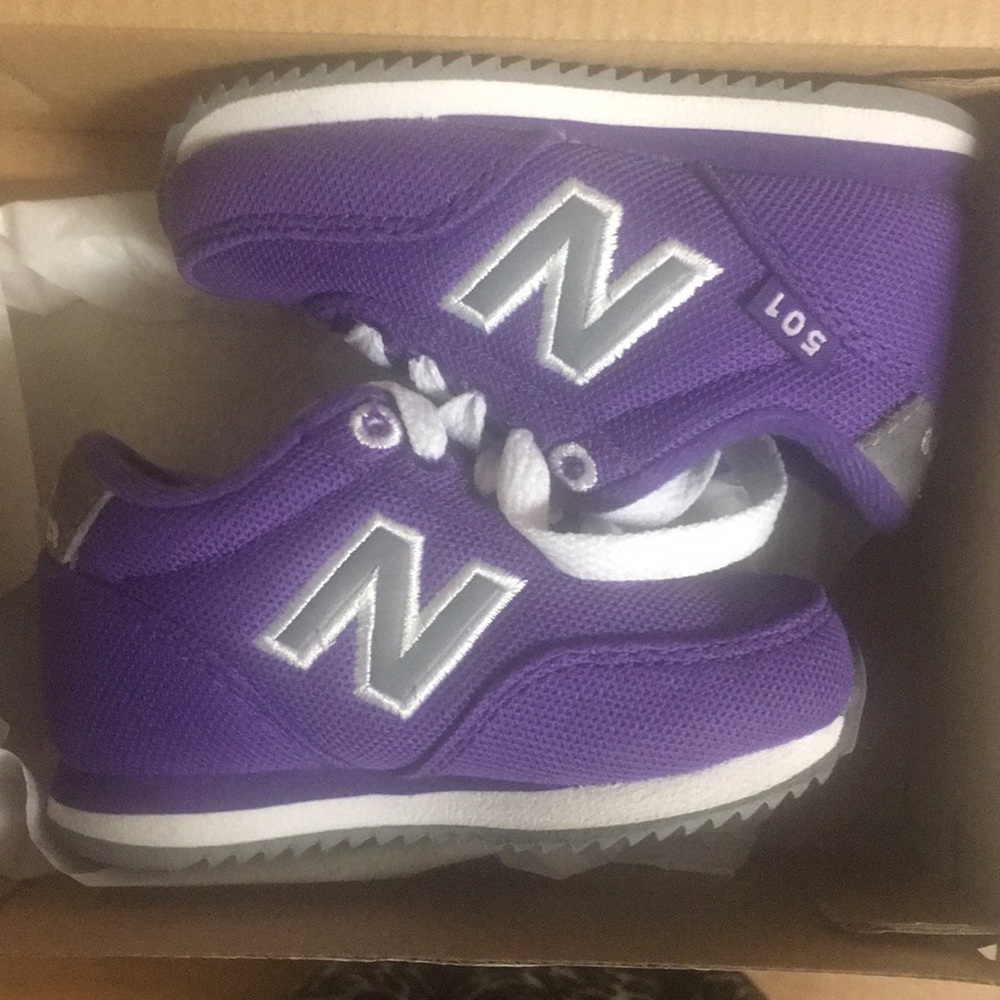 Purple and gray New Balance for toddlers size 4c